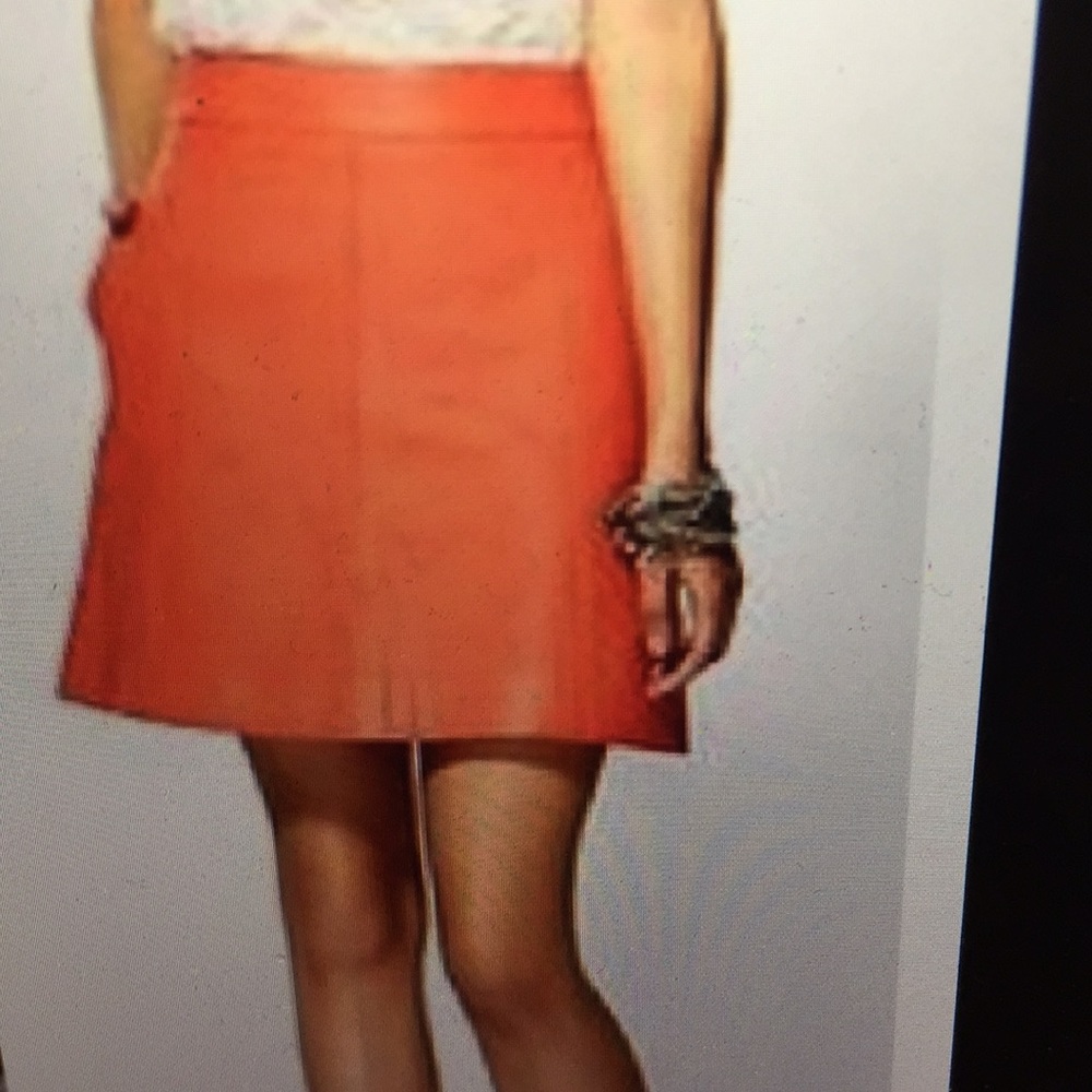 Marc by Marc Jacob Jett leather A-line skirt.